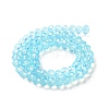 Baking Paint Transparent Glass Beads Strands DGLA-A034-J8MM-D08-2