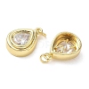 Brass Pave Clear Cubic Zirconia Pendants KK-CBA56EF-35A-G-2