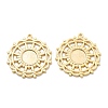 Brass Pendants Cabochon Settings KK-B134-20G-1