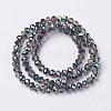 Electroplate Transparent Glass Beads Strands EGLA-A034-T4mm-Q13-2
