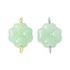 2Pcs 2 Colors Spray Painted Glass Imitation Jade Connector Charms PALLOY-JF03525-01-1