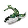 Whale Alloy Rhinestone Lapel Pin Brooches AL-CBAF606-04P-02-2