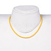 Faceted Rondelle Glass Beaded Necklaces NJEW-JN02568-10-4