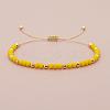 Glass & Brass Round Beads Braided Bead Bracelets RD6595-15-1