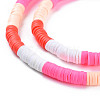 Fixed 4 Color Handmade Polymer Clay Bead Strands CLAY-S096-029O-3
