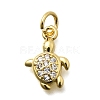 Brass Micro Pave Cubic Zirconia Pendants KK-Z093-15G-1