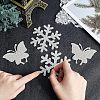 Snowflake Shape Glass Rhinestone Car Stickers RB-WH0002-02-3