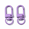 Spray Painted Eco-Friendly Alloy Swivel Snap Hooks Clasps PALLOY-T080-02F-NR-2