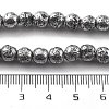 Electroplated Natural Lava Rock Beads Strands G-A251-B01-01C-4