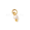 Natural Cultured Freshwater Pearl Rondelle Charms X-PALLOY-JF04393-02-3