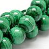 Natural Malachite Bead Strands G-O143-10-12mm-1