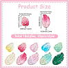 100Pcs 10 Colors Autumn Theme Two-Tone Transparent Glass Charms GLAA-SC0003-11-2