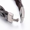 Braided Leather Cord Bracelets BJEW-P169-F01-4