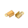 Ion Plating(IP) 304 Stainless Steel Folding Crimp Cord Ends X-FIND-Q118-01G-03-2
