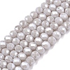 Electroplate Glass Beads Strands EGLA-A044-P4mm-A19-1