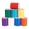 8 Rolls 8 Colors Round Waxed Polyester Cord YC-TA0001-26-1