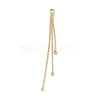 Brass Coreana Chains Tassel Big Pendants KK-P227-04G-2