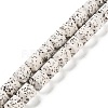 Imitation Bodhi Glazed Porcelain Beads Strands PORC-H011-03-1