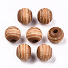 Painted Natural Wood Beads WOOD-T021-54A-09-1