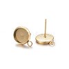 Ion Plating(IP) 304 Stainless Steel Stud Earring Settings STAS-H467-08G-16mm-1