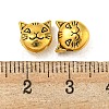 Tibetan Style Alloy Kitten Beads TIBEP-GC178-AG-RS-3
