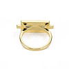 Rectangle with Letter S Rack Plating Alloy Wide Band Rings RJEW-Q163-008A-RS-2