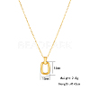 Titanium Steel Hollow Rectangle Pendant Necklaces with Cable Chains SM4957-2-2