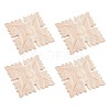 Natural Solid Wood Carved Onlay Applique Craft WOOD-WH0101-55-1