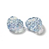 Transparent Acrylic Waffle Beads OACR-E016-01E-3