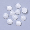 Natural White Jade Cabochons G-R416-6mm-11-1
