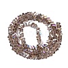 Electroplate Transparent Glass Beads Strands EGLA-Q139-01A-A06-2