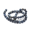 Natural Dumortierite Quartz Bead Strands G-I224-03-8mm-2