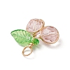 Cherry Glass Pendants PALLOY-JF03470-05-4