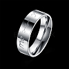 Valentine's Day Gifts Engraved You & Me Titanium Steel Couple Rings For Men RJEW-BB16362-7-2