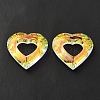 Electroplated Glass Pendants EGLA-O008-01E-4