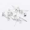 925 Sterling Silver Stud Earring Findings X-STER-K167-027D-S-2
