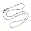 304 Stainless Steel Coreana Chain Necklace NJEW-S420-006A-P-3