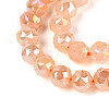 Anti-Tarnish Electroplate Glass Beads Strands GLAA-N064-8mm-05-4