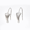 Brass Earring Hooks KK-S350-356-1