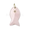 Natural Rose Quartz Pendants KK-D021-05I-G-1