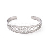 Non-Tarnish 304 Stainless Steel Cuff Bangles BJEW-M234-03P-2