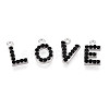 304 Stainless Steel and Rhinestone Pendants STAS-T071-11B-P-2