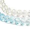 Transparent Painted Glass Beads Strands LS-DGLA-A034-T6mm-A21-4
