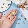 10Pcs Copper Wired Natural Abalone Shell/Paua Shell Pendants PALLOY-FI00001-3