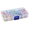 100Pcs 10 Colors Two Tone Spray Painted Crackle Acrylic Beads DIY-FS0006-73-6