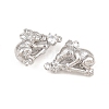 Brass Micro Pave Clear Cubic Zirconia Pendants KK-CBA6818-05P-2