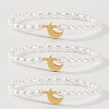 3Pcs Synthetic Non-magnetic Hematite & Imitation Pearl Beaded Stretch Bracelet Sets for Women DB0694-4-1