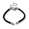 Milan Cord & 304 Stainless Steel Bracelets Making MAK-H004-01A-P01-1