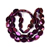 Electroplate Glass Beads Strands X-EGLA-Q134-02A-A04-2