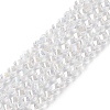 Electroplate Glass Beads Strands X-EGLA-R031-8mm-10-4